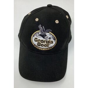 Georgia Boot Eagle Embroidered Black Baseball Cap Rocky Brands Adjustable Strap